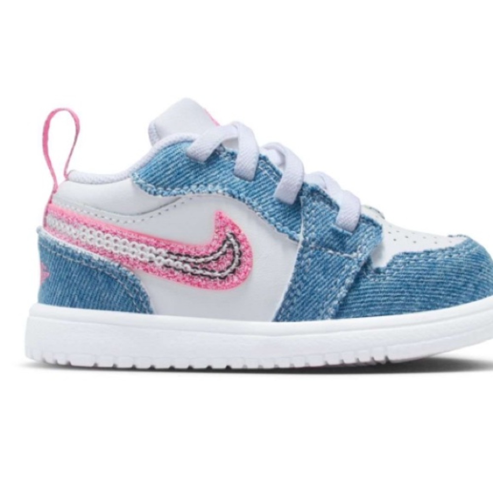 Air Jordan Denim and Pink Sneakers - Picture 2 of 5
